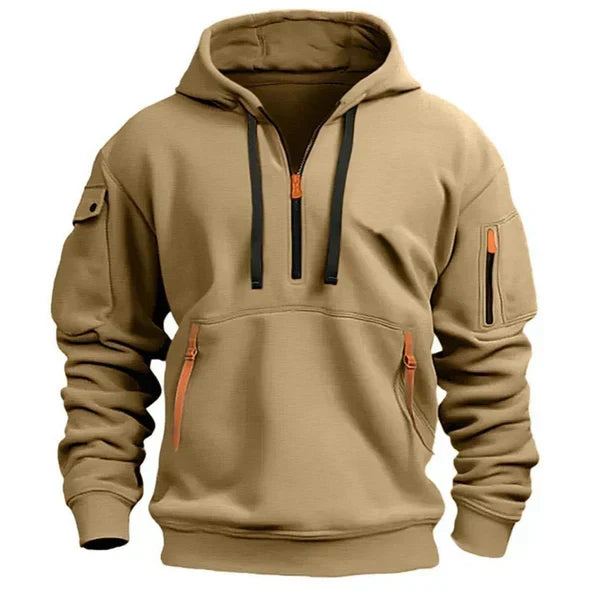 Harrie™ | Hoodie met ritsdetails