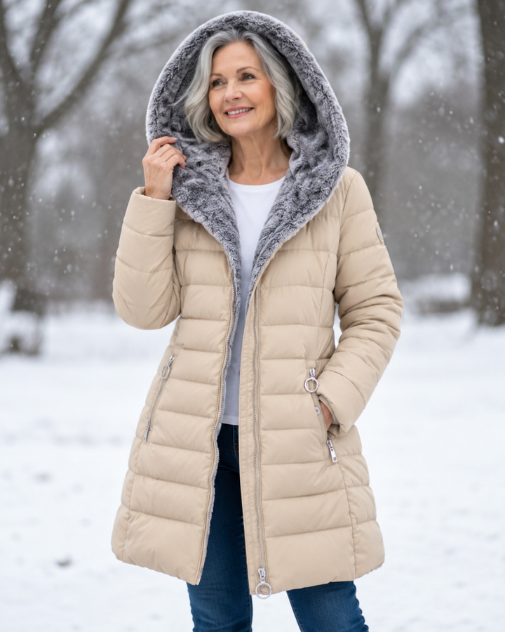 Marja™ | Warme gewatteerde winterjas met capuchon