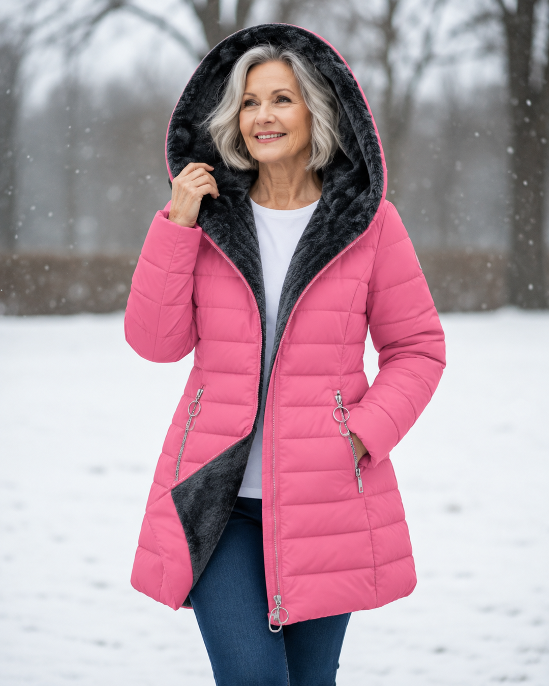 Marja™ | Warme gewatteerde winterjas met capuchon