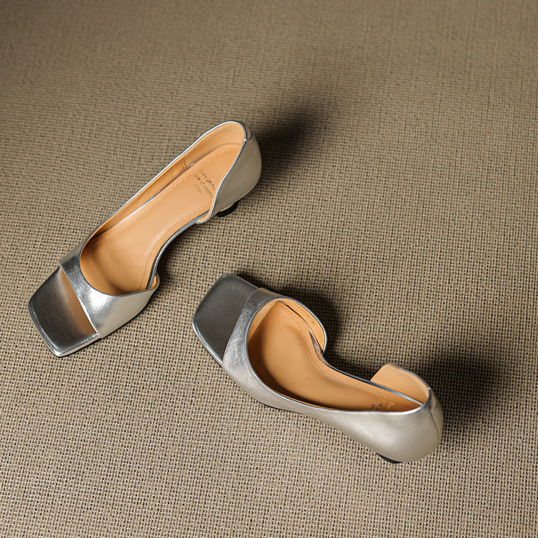 Celin | Peep Toe Echt Leren Hakken