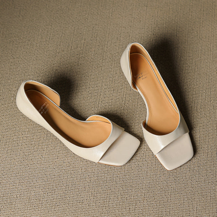 Celin | Peep Toe Echt Leren Hakken