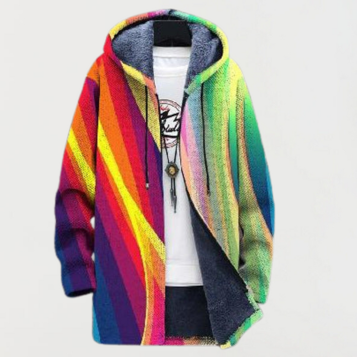 Diny™ | Hoodie met regenboogprint