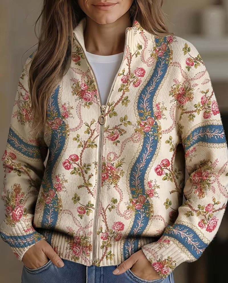Corrie™ | Vest met klimrozen en linten
