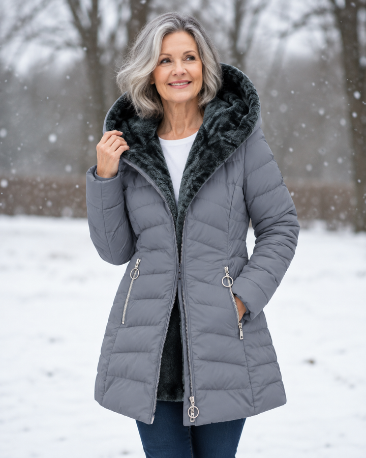 Marja™ | Warme gewatteerde winterjas met capuchon