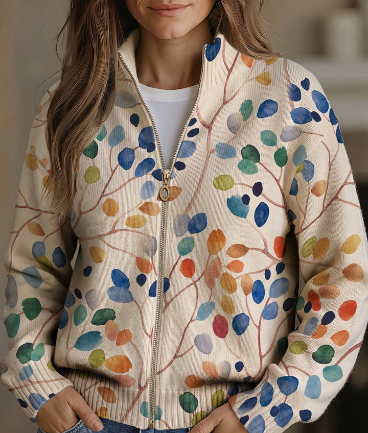 Hennie™ | Vest met botanische bladprint