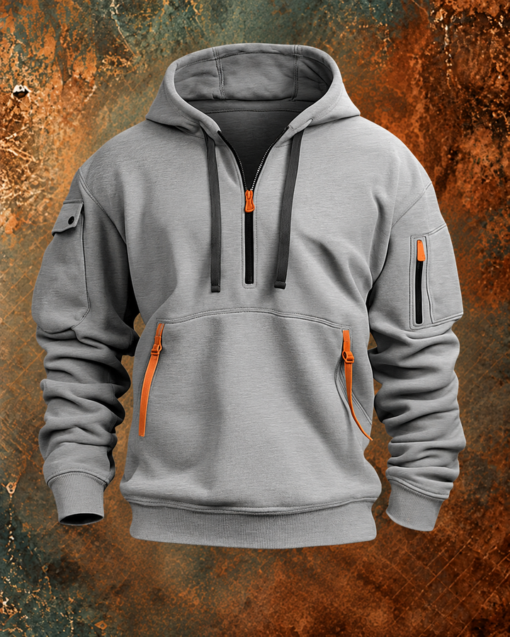Harrie™ | Hoodie met ritsdetails