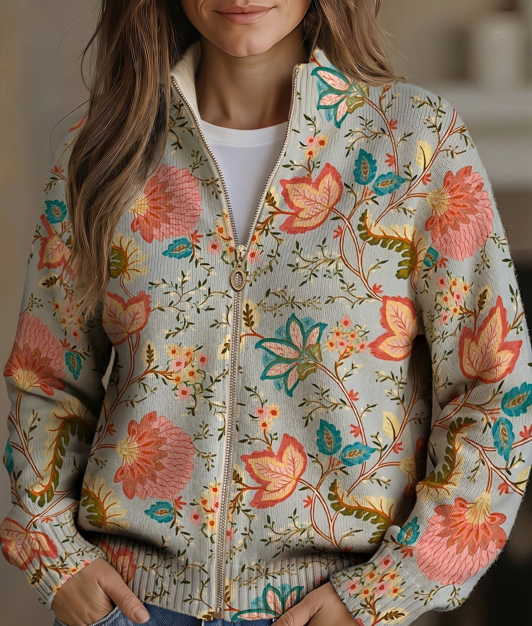 Anita™ | Vest met vintage bloementuin
